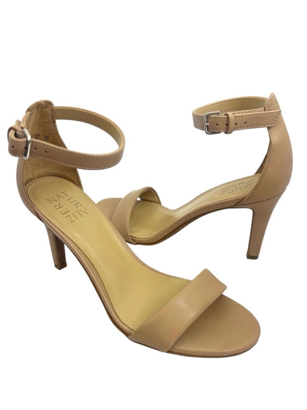 Naturalizer Leah Nude Ankle Strap Dress Sandal Size 7.5 EUC